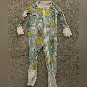 Little Sleepies Bunny, Chick, Lamb Print One Piece Footie Pajamas